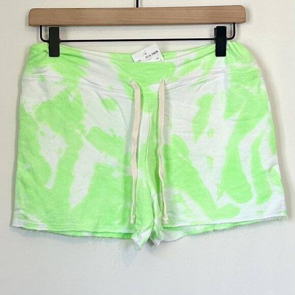 NWT Sundry Drawstring Waist Terry Sweat Shorts White Green Tie Dye - 0(XS) - Picture 2 of 9